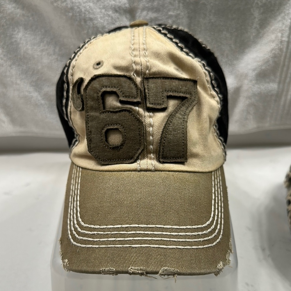 Tan and Black '67 Baseball Hat